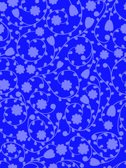 Vector seamless illustration with delicate floral pattern