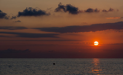 Adriatic sea. Ostuni, Puglia. Sunrise. Renowned seaside resort located in the heart of Salento....