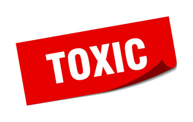 toxic sticker. toxic square isolated sign. toxic