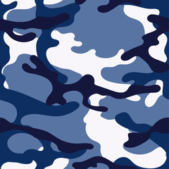 Obraz premium Military camouflage seamless pattern. Khaki texture. Trendy background. Abstract color vector illustration. For design wallpaper, wrapping paper, fabric.