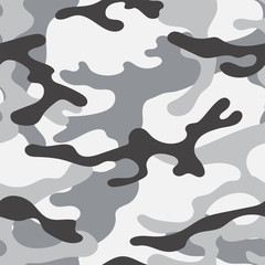 Military camouflage seamless pattern. Khaki texture. Trendy background. Abstract color vector illustration. For design wallpaper, wrapping paper, fabric. - obrazy, fototapety, plakaty