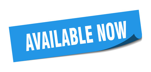 available now sticker. available now square isolated sign. available now