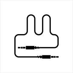 Audio Cable Icon, Plug Wire