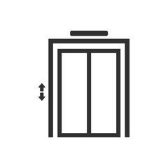 Elevator icon vector isolated on white background. Vector illustration.