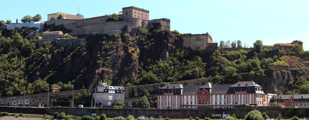 Panorama mit der Festung Ehrenbreitstein