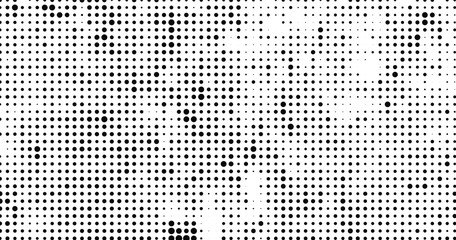 Abstract halftone texture. Black dots on white background. Vintage comic print template