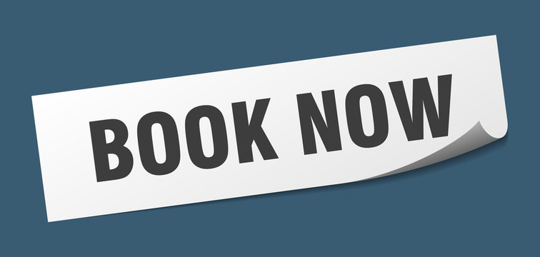 book now sticker. book now square isolated sign. book now