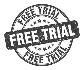 free trial stamp. free trial round grunge sign. free trial