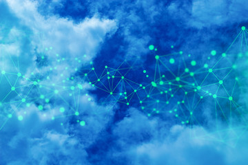 ai cloud storage server, sky backround nature, technology internet, data deep learning, social network, security privacy hacker online, wifi signal, cybernatic system