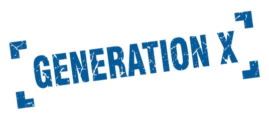 generation x stamp. generation x square grunge sign. generation x