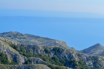 Naklejka premium Croatia, Biokovo national park landscape panorama view