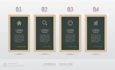 Infographics design template with icons, process diagram, vector eps10 illustration