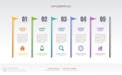 Infographics design template with icons, process diagram, vector eps10 illustration