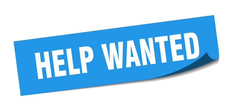 help wanted sticker. help wanted square isolated sign. help wanted