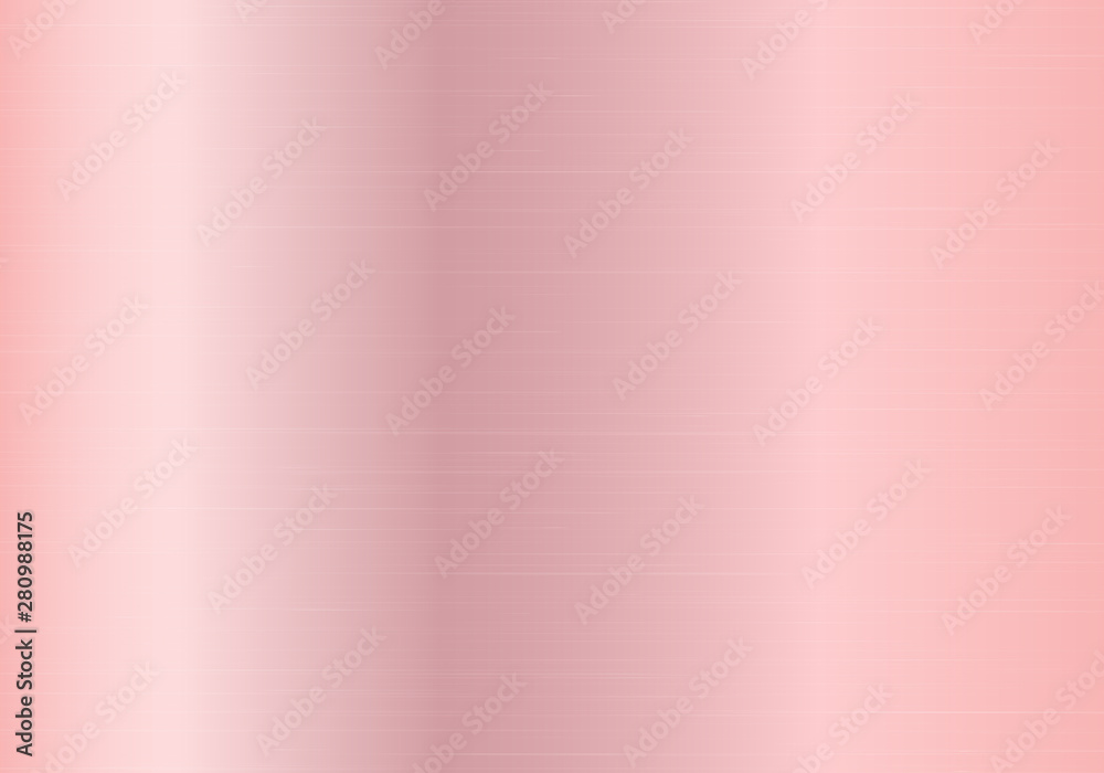 Wall mural Polished metal plate with a gradient of pink gold. Vector illustration