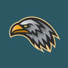 Eagle Mascot Concept Vector Illustration Suitable For Logo, Wallpaper, Banner, Background, Card, Book Illustration, Logo, T-Shirt Design, Sticker, Cover, etc