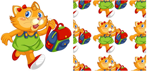 Obraz premium Seamless and isolated animal pattern cartoon