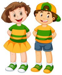 Isolated character with expression