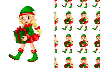 Seamless pattern for wallpaper, wrapping isolated on white