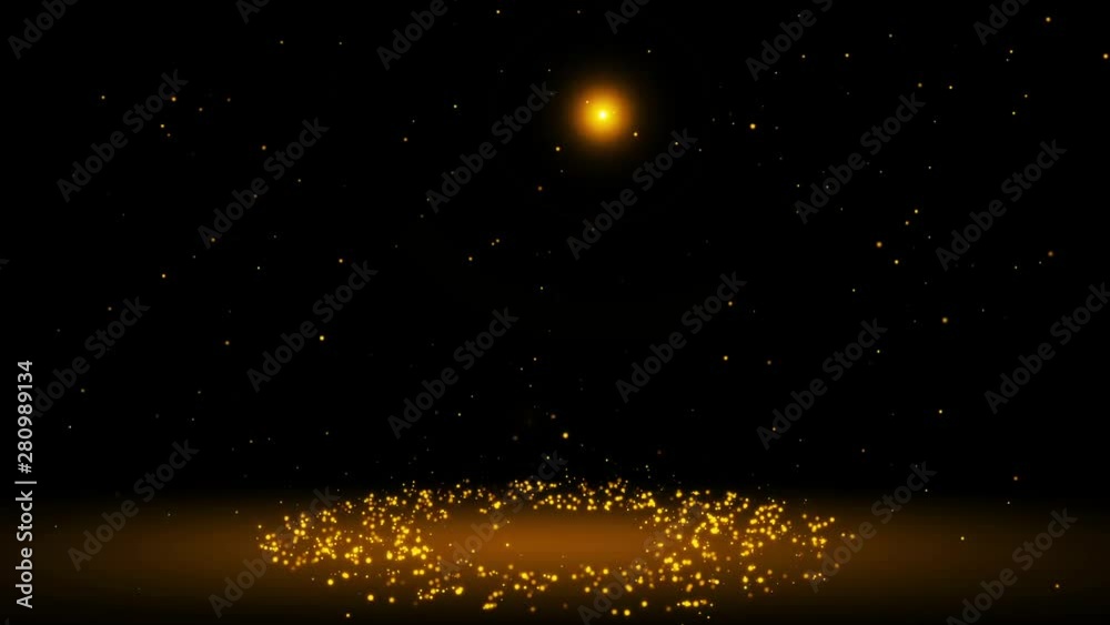 Wall mural rotating and glowing particles