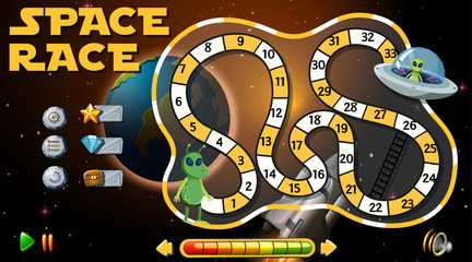Space race board game background