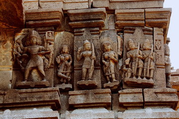 Ramayana Carvings, Palasnath Temple, Palasdev on backwaters of Ujani dam Maharashtra.