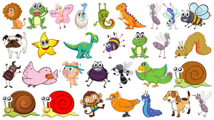 Set of different animals