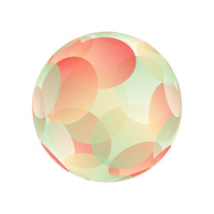 facets bubble pastel green red