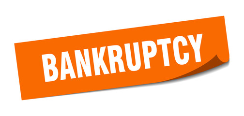 bankruptcy sticker. bankruptcy square isolated sign. bankruptcy