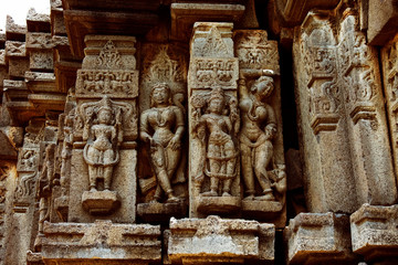 Ramayana Carvings, Palasnath Temple, Palasdev on backwaters of Ujani dam Maharashtra.