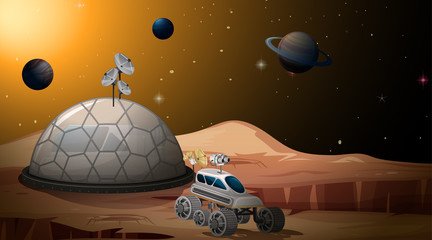 Mars camp background scene © GraphicsRF