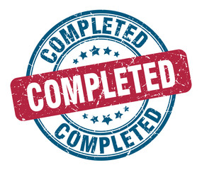 completed stamp. completed round grunge sign. completed