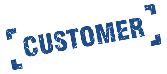 customer stamp. customer square grunge sign. customer