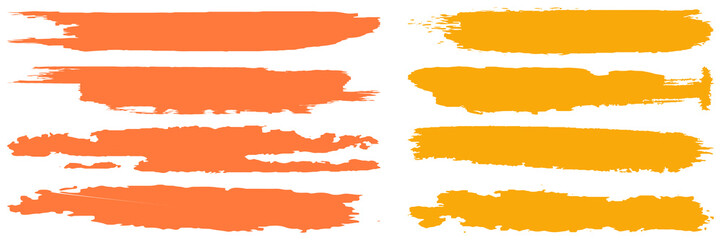 Obraz premium Dry brush strokes. Set of abstract spots. Ink blots. Grunge texture