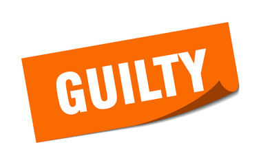 guilty sticker. guilty square isolated sign. guilty