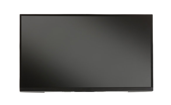 Modern TV set on white background