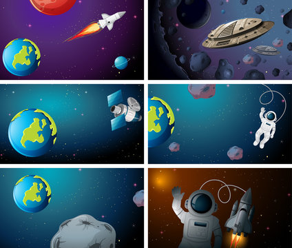 Large space background scenes