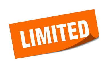 limited sticker. limited square isolated sign. limited