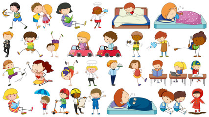 Fototapeta premium Collection of simple characters