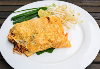 Fried eggs wrapped in Thailand