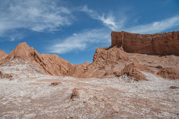 Fototapeta na wymiar red rock canyon in Atacama desert