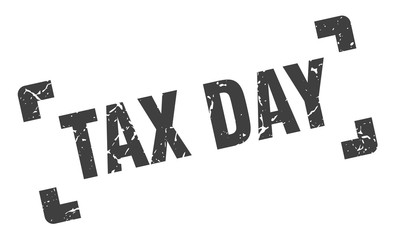 tax day stamp. tax day square grunge sign. tax day