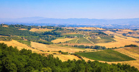 Hügelige Landschaft, Toskana Italien
