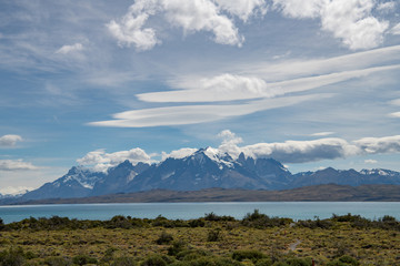 view of mountains in Patagonia, Chile