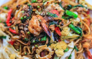 The spaghetti seafood