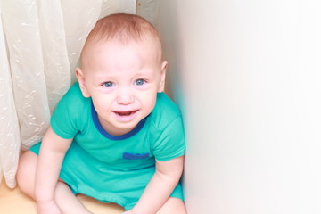 Cute baby and his blue eyes.