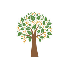 Money Tree Prosperity Symbol Logo