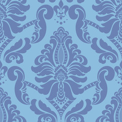 Vector damask seamless pattern element. Classical luxury old fashioned damask ornament, royal victorian seamless texture for wallpapers, textile, wrapping. Exquisite floral baroque template.