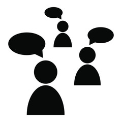 Bubble speak icon vector trendy style. Chat illustration symbol.