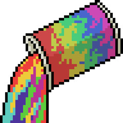 vector pixel art oil color